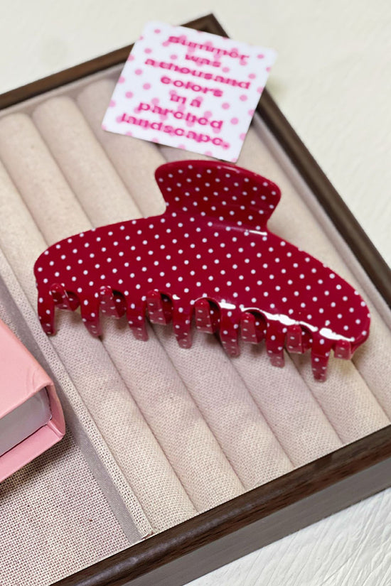 Polka Dot Hair Claw Clip
