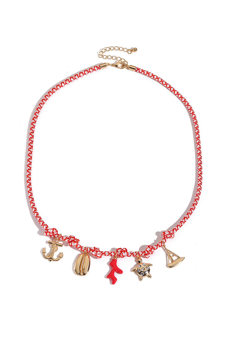 Tropical Charm Necklace with Ocean Motifs