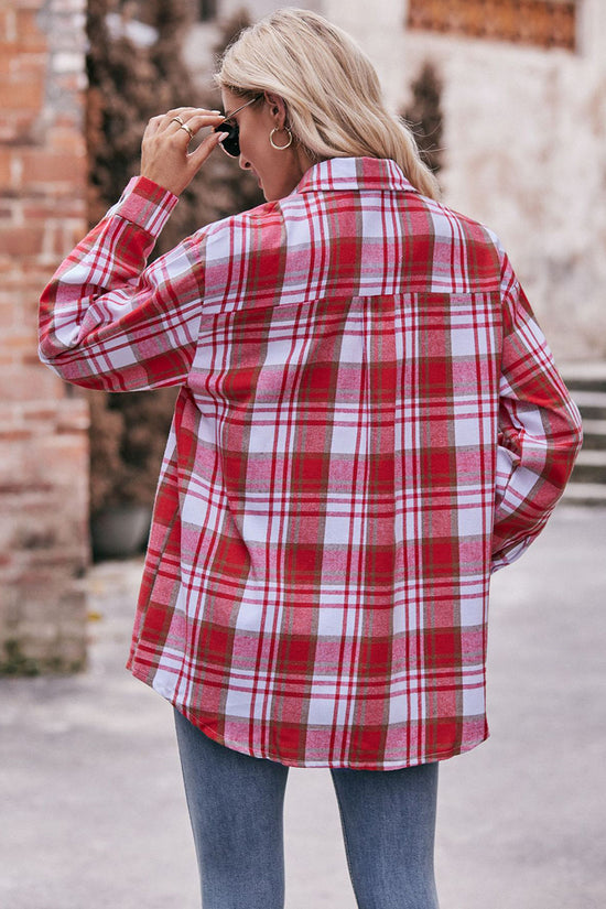 Plaid Button-Up Shirt