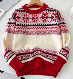 Nordic Pattern Festive Knit Sweater