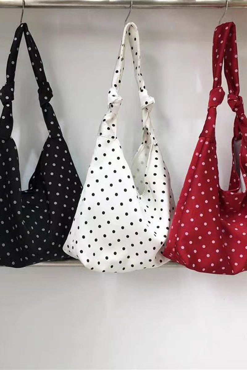 Polka Dot Knot Shoulder Bag