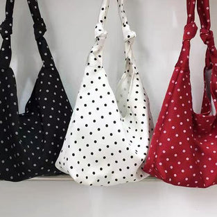 Polka Dot Knot Shoulder Bag