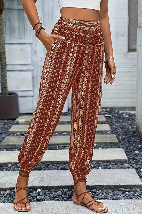Boho Stripe Casual Pants