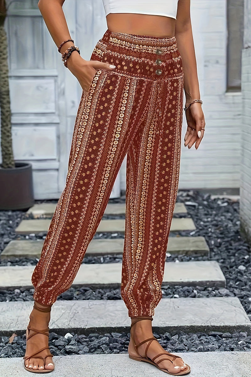 Boho Stripe Casual Pants