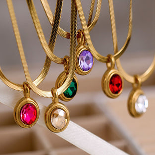 Elegant Gem Pendant Necklace