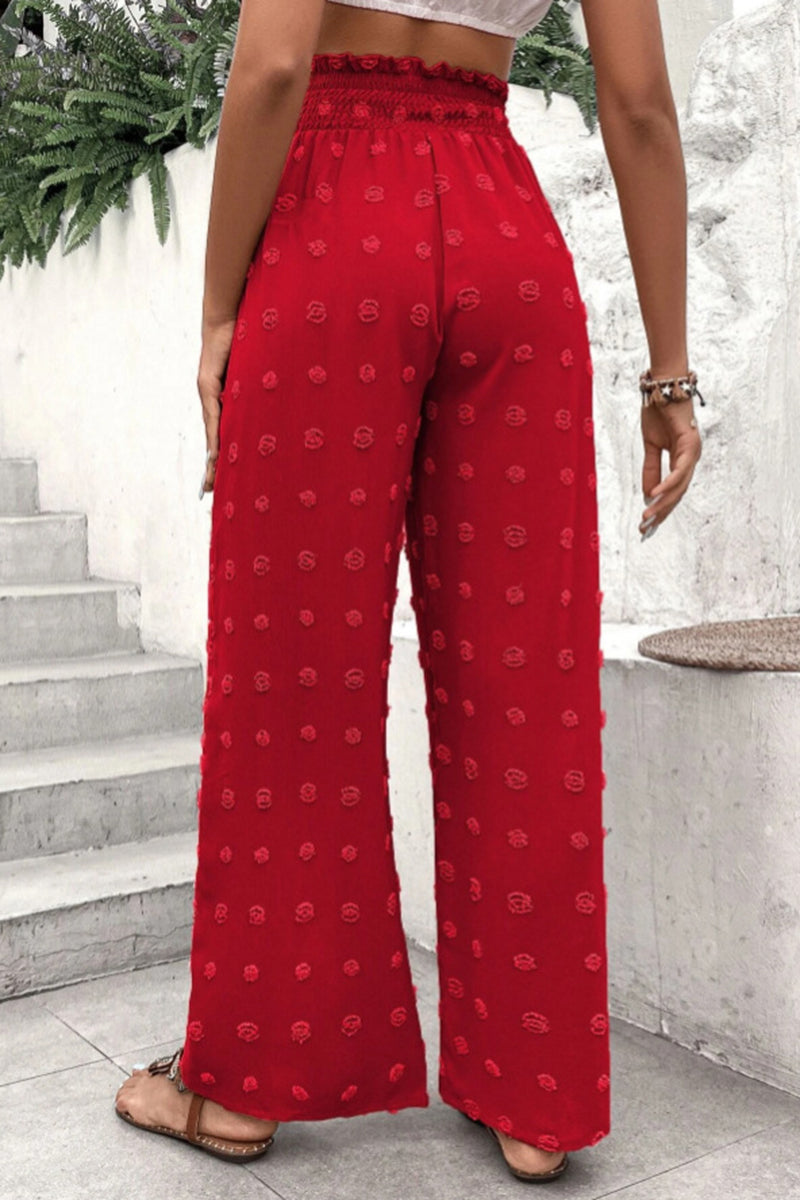 Bohemian High-Waist Wide-Leg Pants