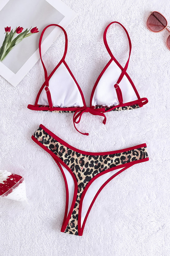 Fruit Print Triangle Bikini Set