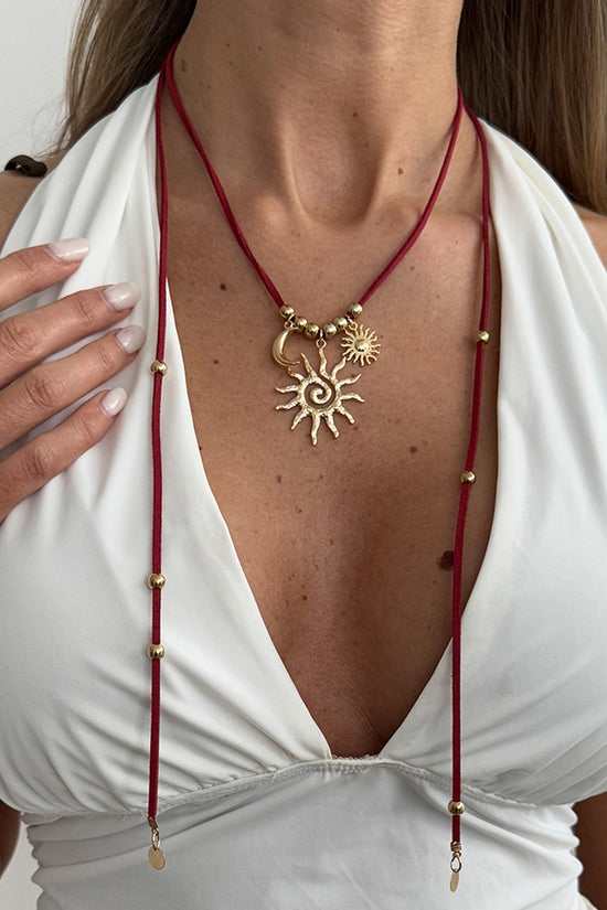 Sun and Moon Pendant Necklace