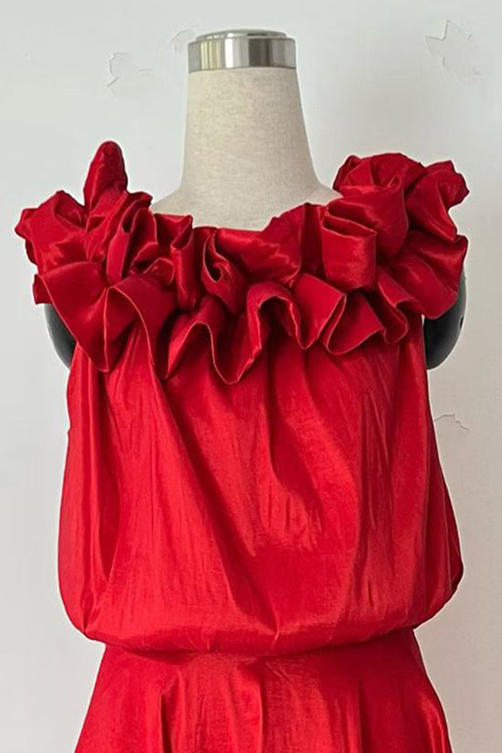 Ruffled Off-Shoulder Maxi Dress