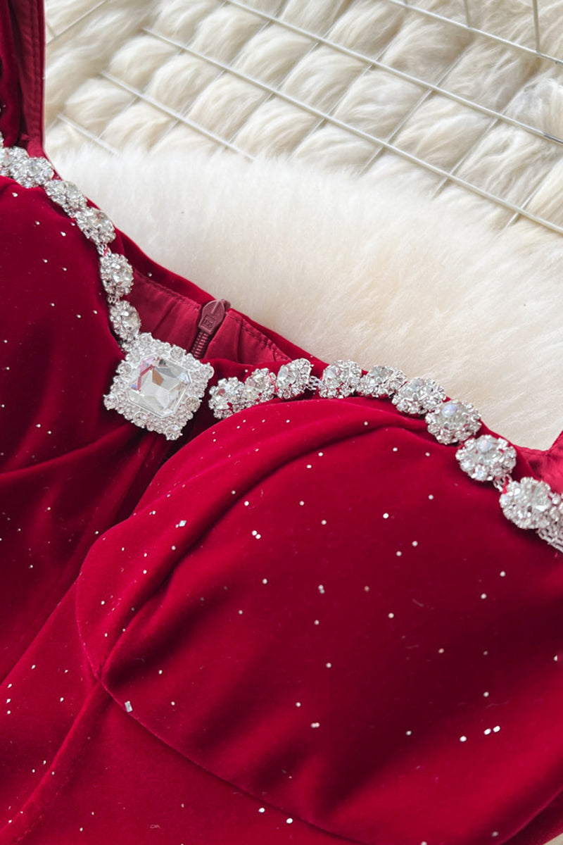Elegant Sleeveless Beaded Evening Dress
