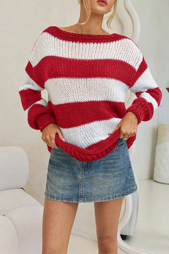 Striped Oversized Knit Sweater