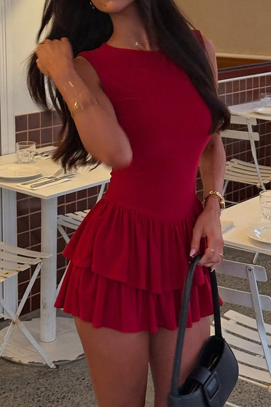 Ruffled Sleeveless Bodycon Dress