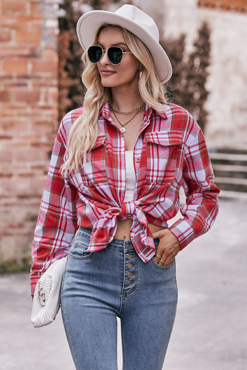 Plaid Button-Up Shirt