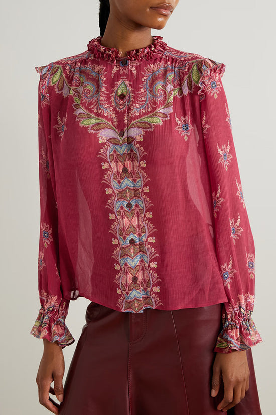 Floral Print Long Sleeve Maxi Skirt Set
