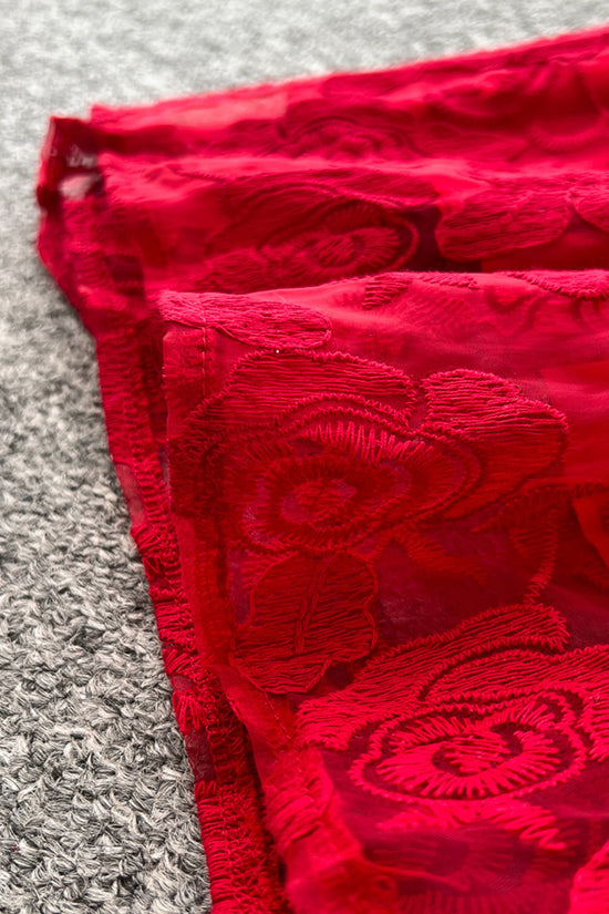Elegant Lace Long Skirt Set