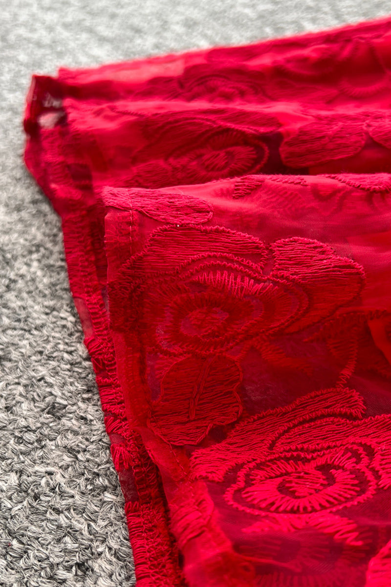 Elegant Lace Long Skirt Set