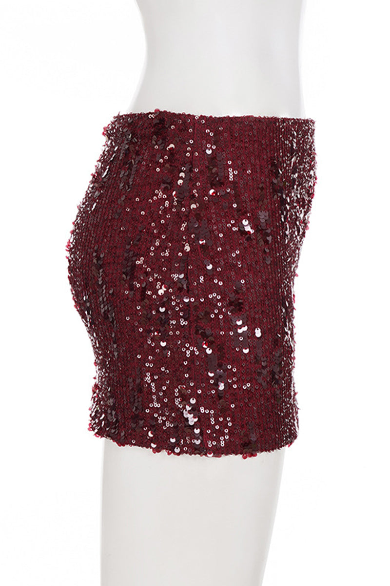 Sequin Embellished Mini Skirt