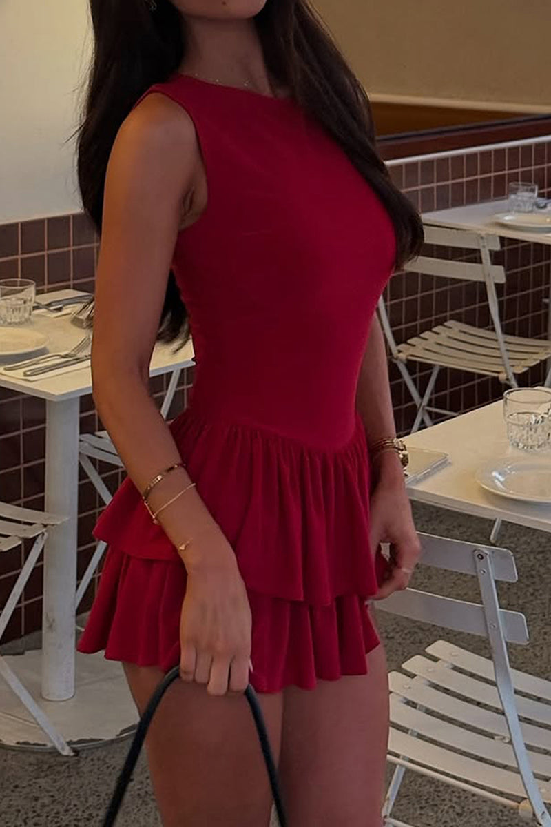 Ruffled Sleeveless Bodycon Dress