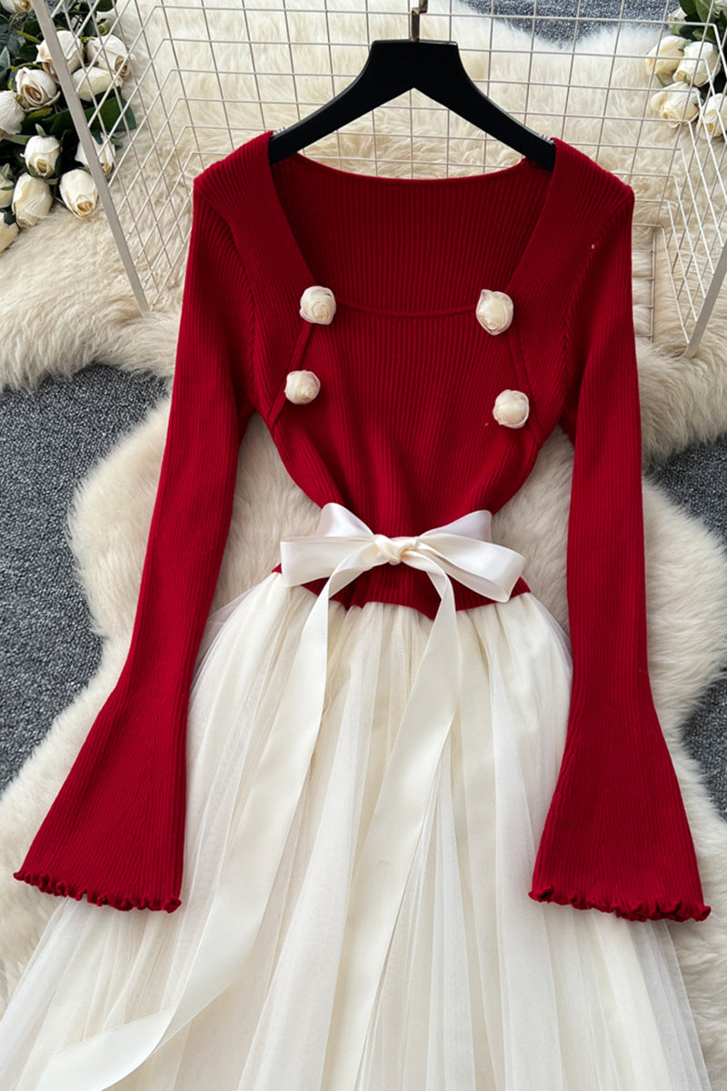 Elegant Sleeveless Bow Detail Casual Dress