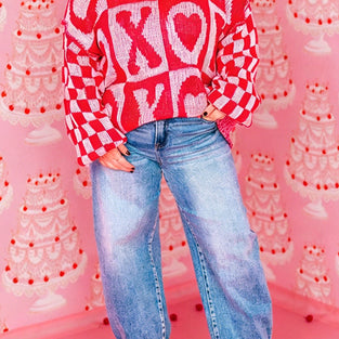 Bold Pattern Oversized Sweater