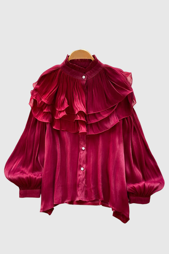 Elegant Layered Ruffle Blouse