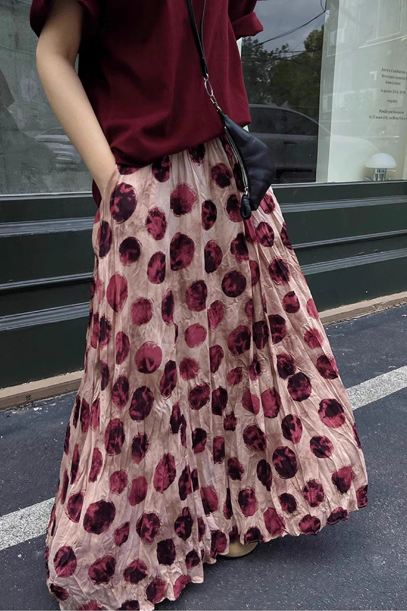 Polka Dot Maxi Skirt