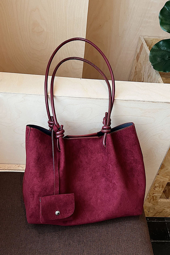 Elegant Tote with Stylish Handle Knots