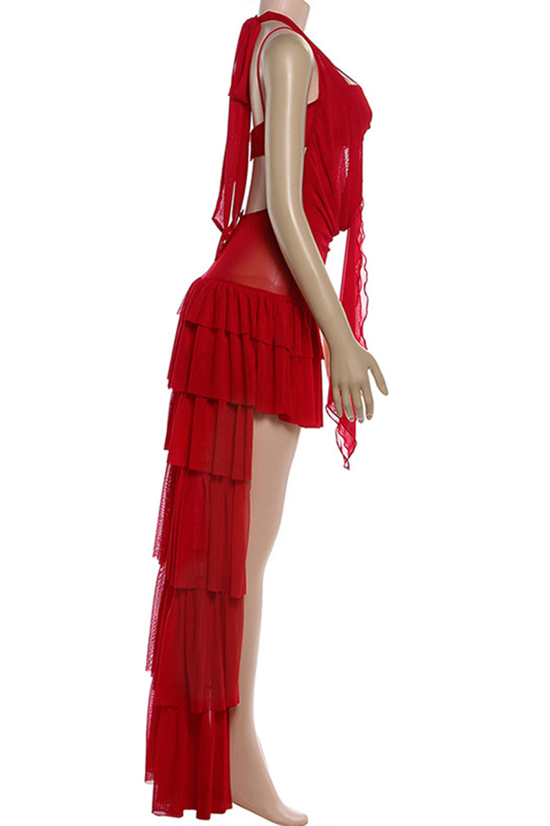 Layered Sleeveless Casual Maxi Dress
