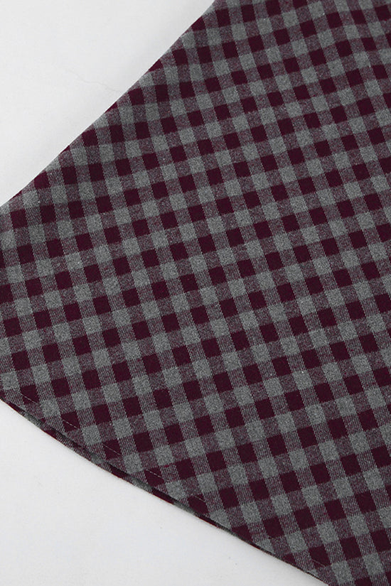 Checkered Midi Skirt