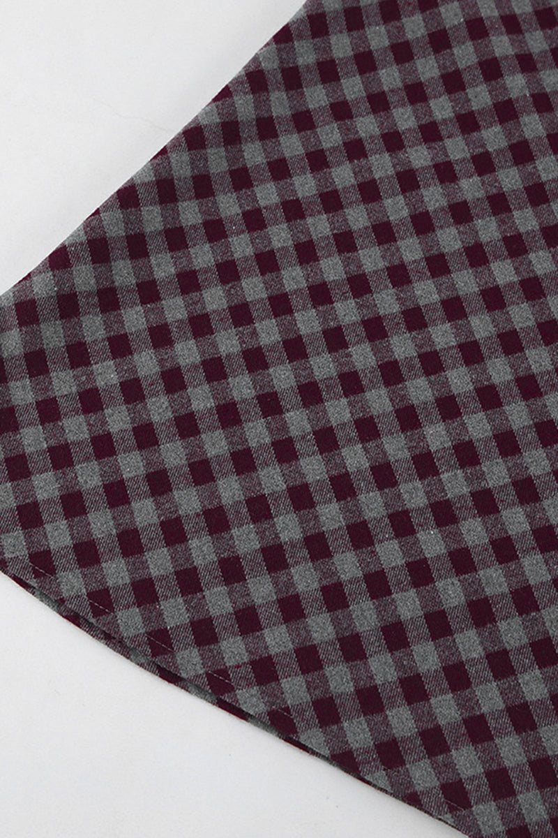 Checkered Midi Skirt