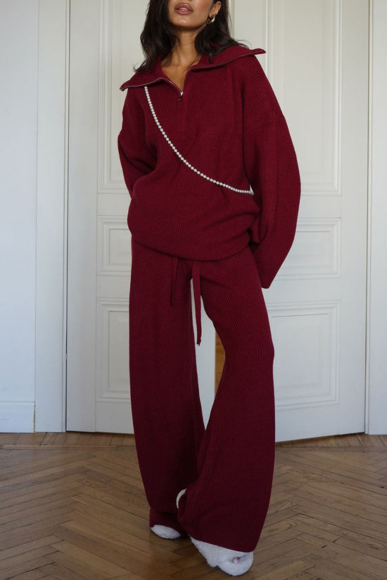 Cozy Wide-Sleeve Pants Set