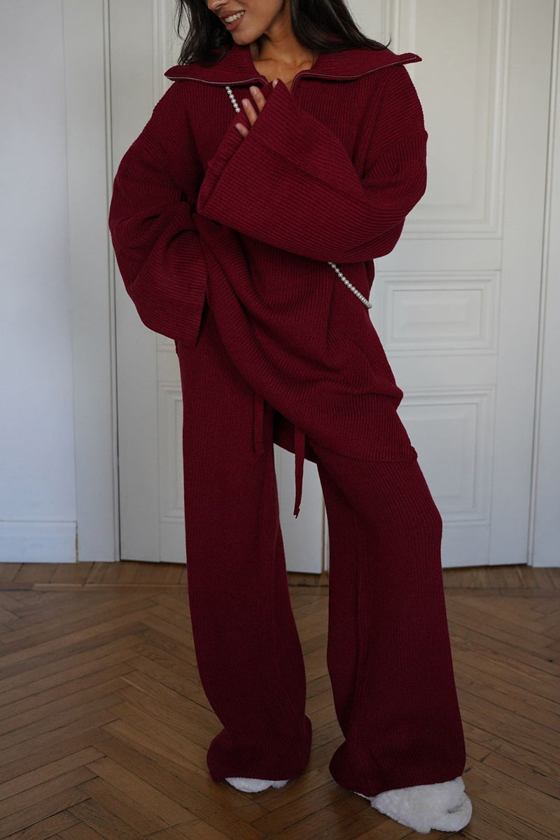 Cozy Wide-Sleeve Pants Set