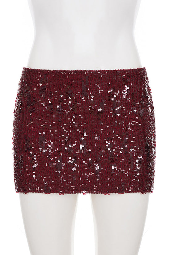 Sequin Embellished Mini Skirt