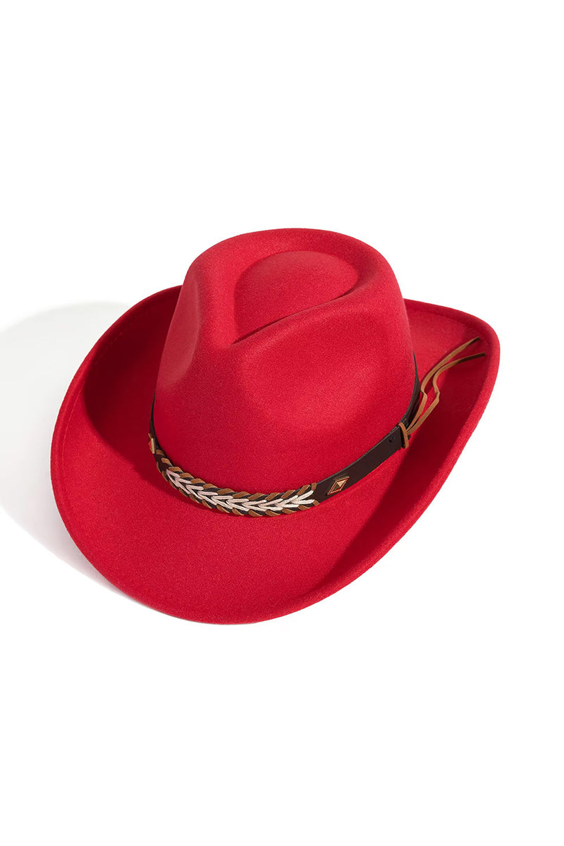 Western Style Braided Band Cowboy Hat