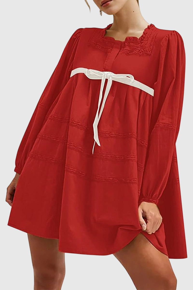 Elegant Ribbon Casual Dress