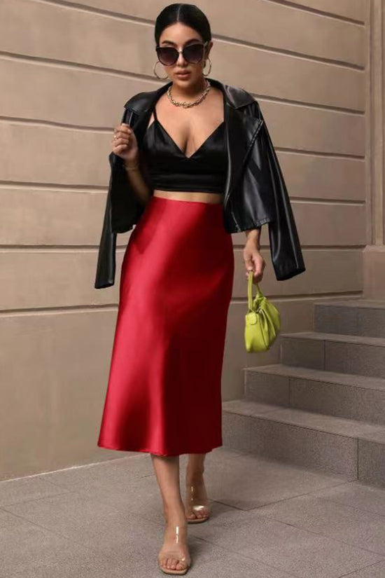 Elegant Midi A-Line Skirt
