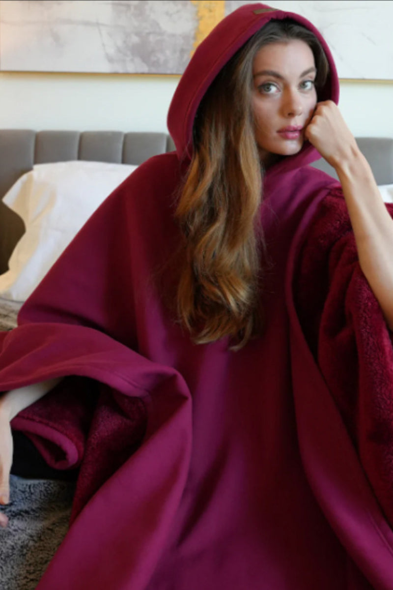 Cozy Hooded Cape Poncho