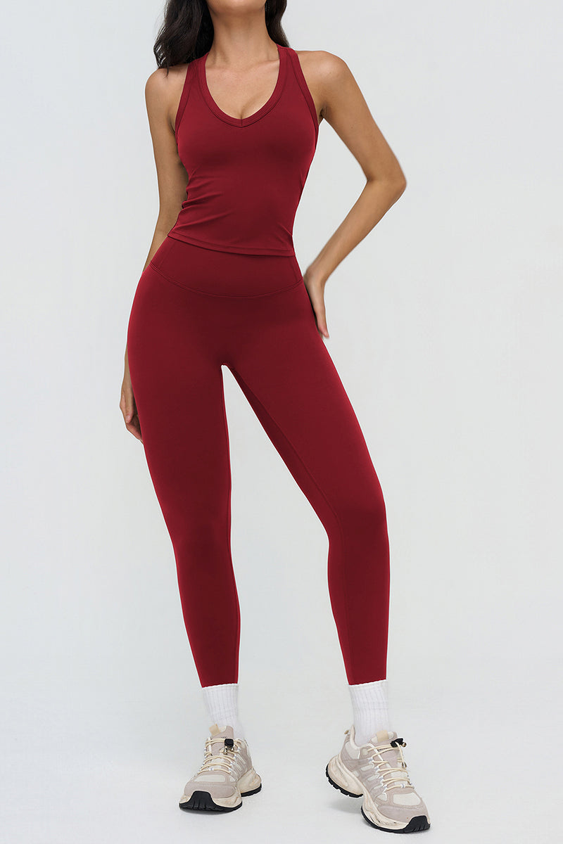 Sleek Sleeveless Activewear Set