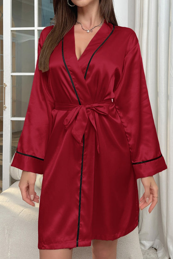 Elegant Wrap Belted Robe