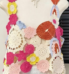 Floral Crochet Sleeveless Tank