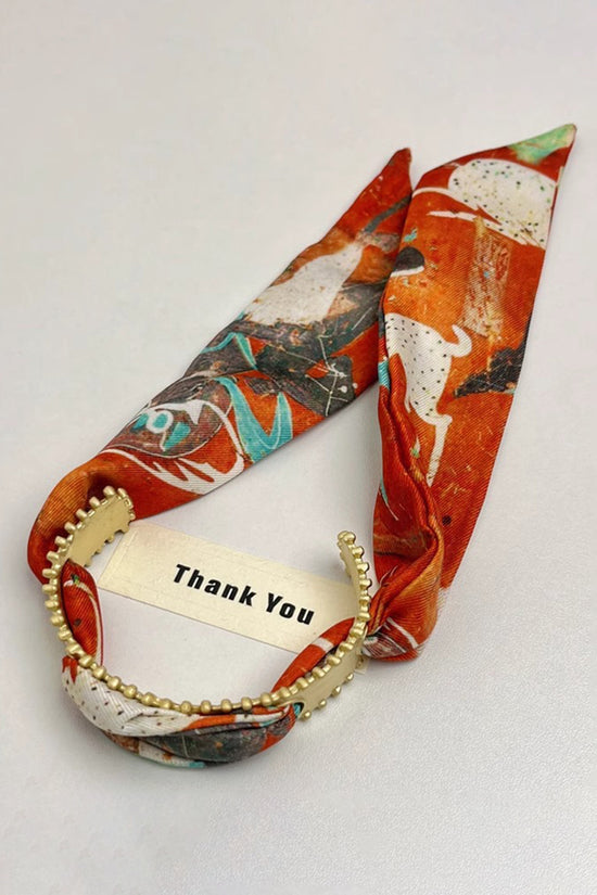 Patterned Scarf Inspired Wide Cuff Bracelet