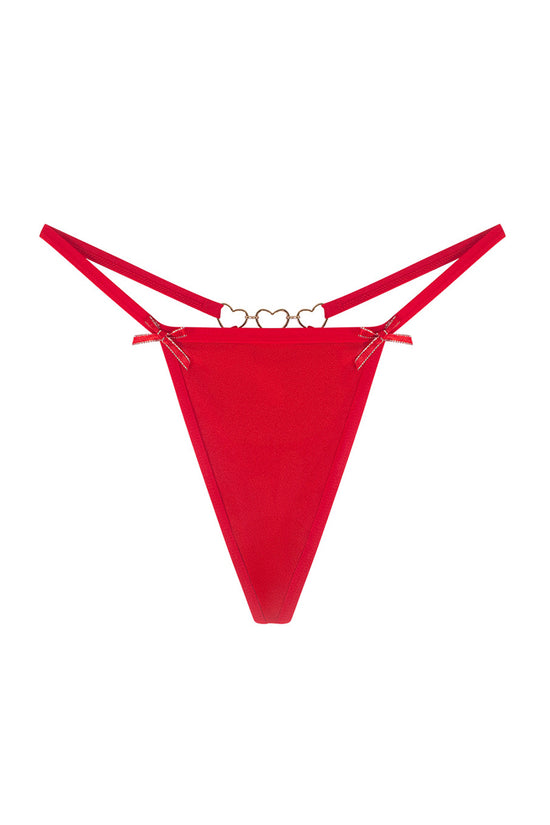 Strappy Heart Detail Thong Panties