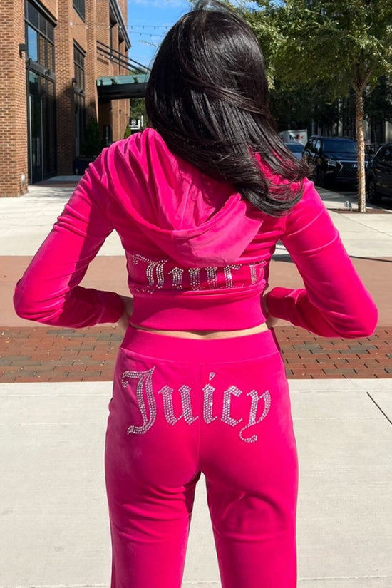 Rhinestone Hoodie Jogger Set