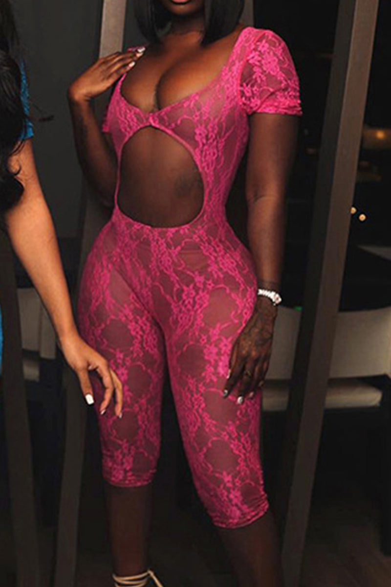 Elegant Cutout Lace Jumpsuit