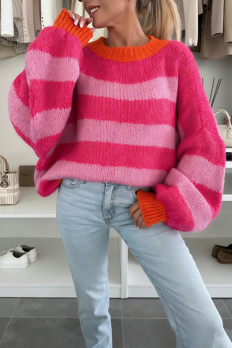 Vibrant Striped Oversized Sweater