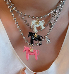 Horse Charm Beaded Necklace