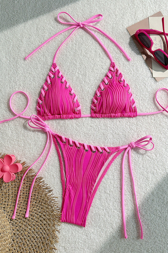 Strappy Ruched Bikini Set