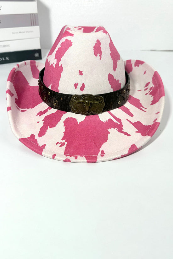 Cow Print Western Style Hat