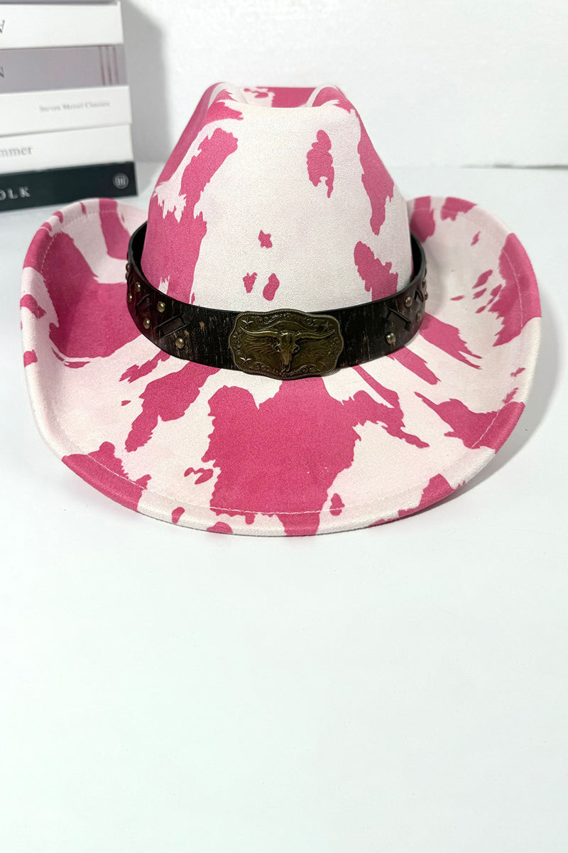 Cow Print Western Style Hat
