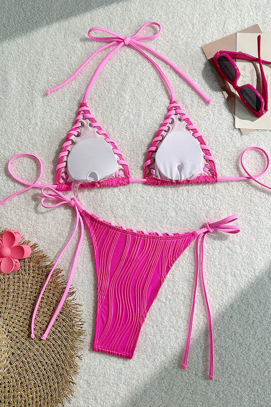 Strappy Ruched Bikini Set